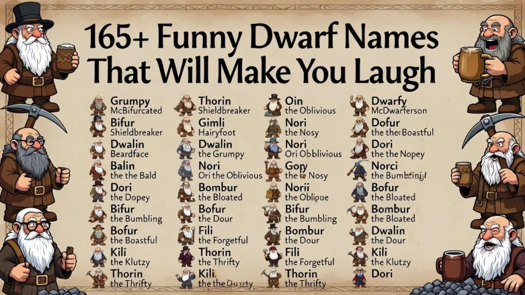 165+Funny Dwarf Names That Will Make You Laugh