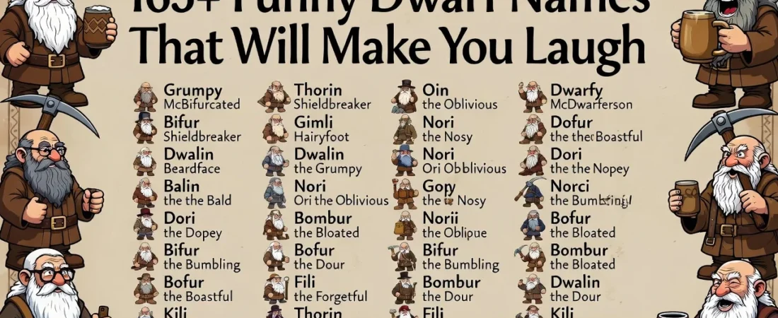 165+Funny Dwarf Names That Will Make You Laugh