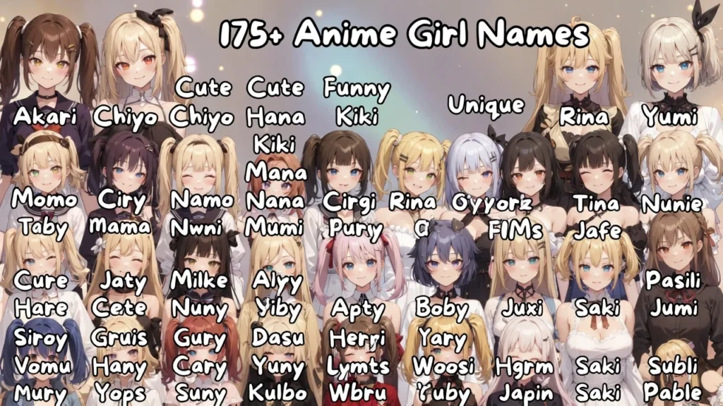 175+Anime Girl Names That Are Cute, Funny & Unique