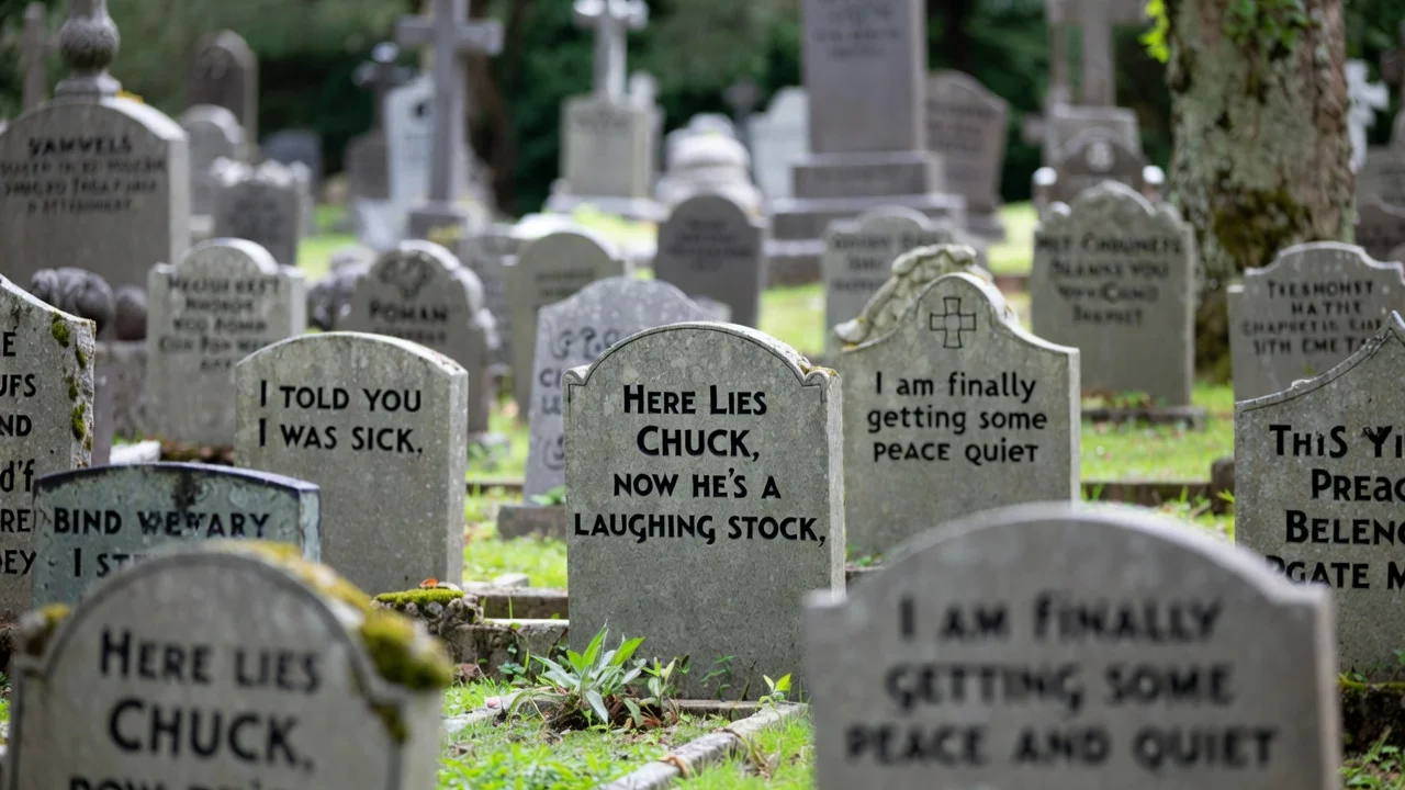 175+Funny Gravestone Names That Make You Laugh 😂
