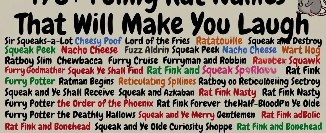 175+Funny Rat Names That Will Make You Laugh🐭