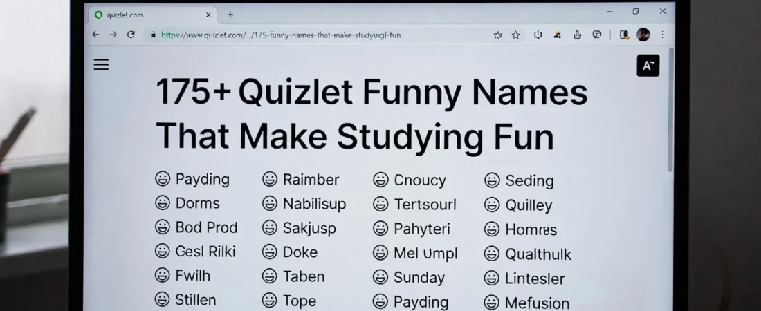 175+Quizlet Funny Names That Make Studying Fun
