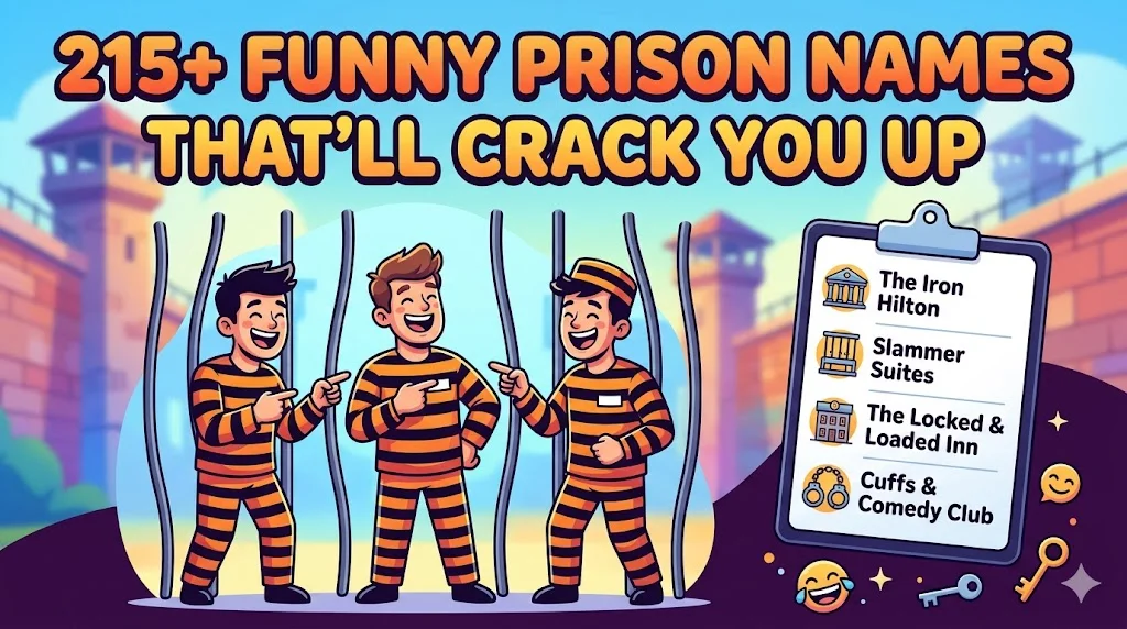 215+Funny Prison Names That’ll Crack You Up