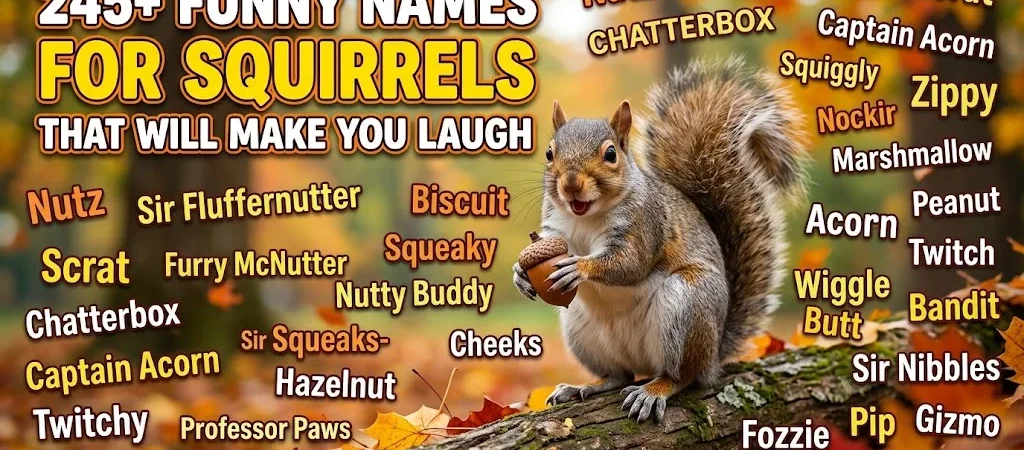 245+Funny Names For Squirrels That Will Make You Laugh