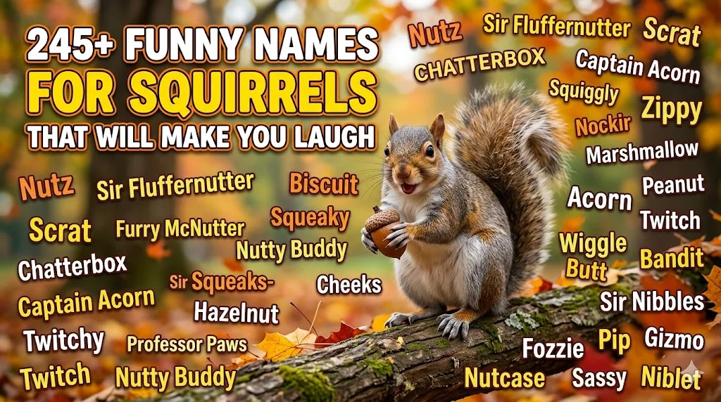245+Funny Names For Squirrels That Will Make You Laugh