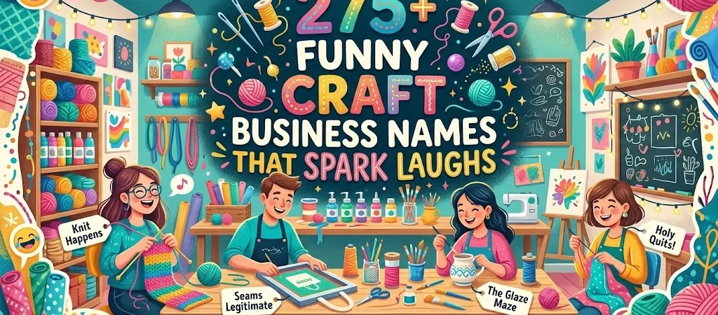 275+Funny Craft Business Names That Spark Laughs