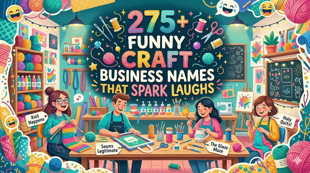 275+Funny Craft Business Names That Spark Laughs