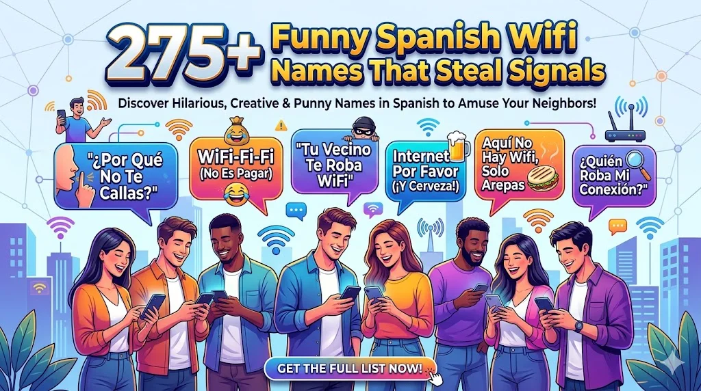 275+Funny Spanish Wifi Names That Steal Signals