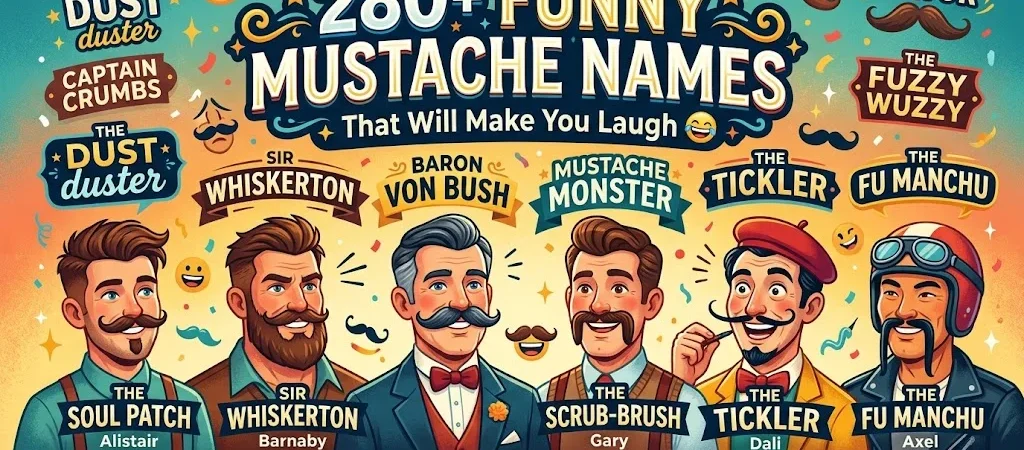 280+Funny Mustache Names That Will Make You Laugh 😄