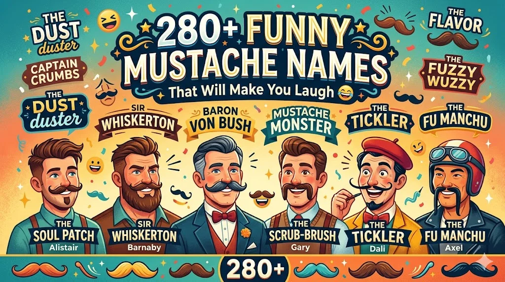 280+Funny Mustache Names That Will Make You Laugh 😄
