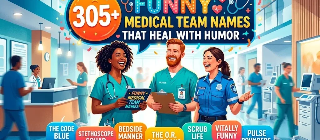 305+Funny Medical Team Names That Heal With Humor