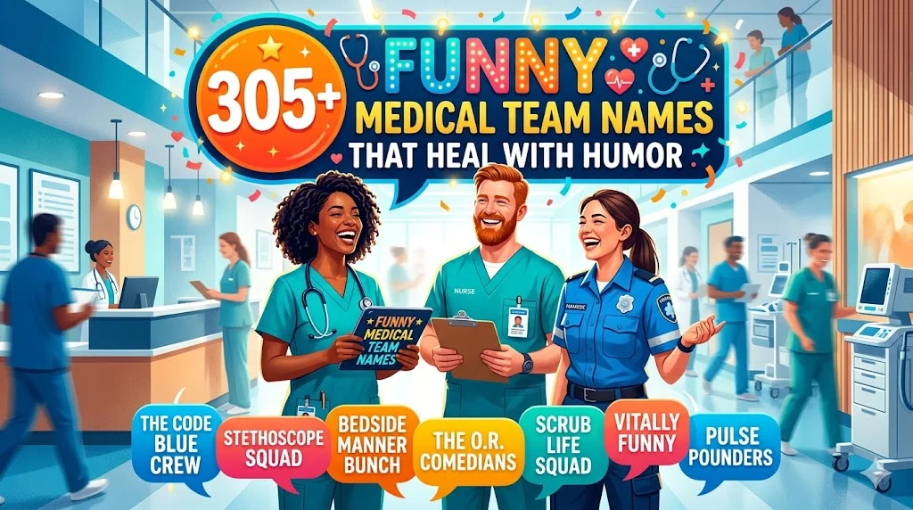 305+Funny Medical Team Names That Heal With Humor