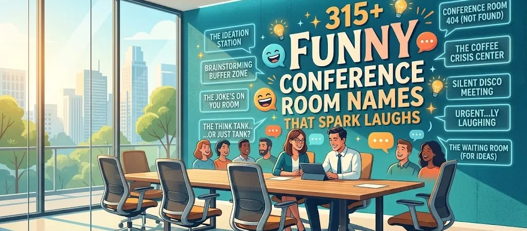 315+Funny Conference Room Names That Spark Laughs