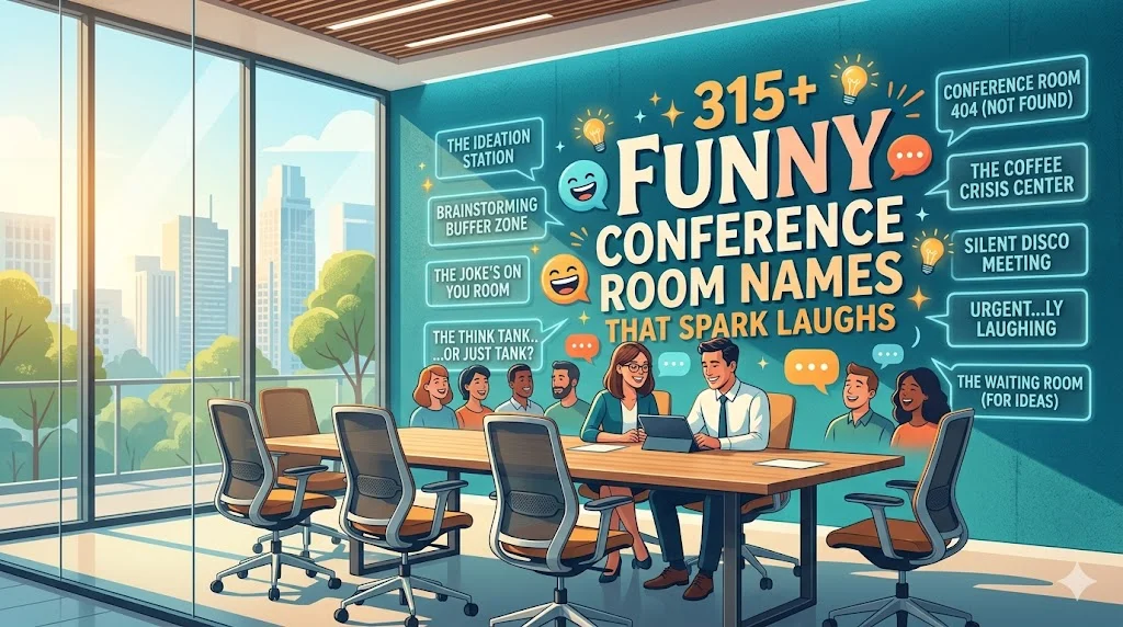 315+Funny Conference Room Names That Spark Laughs