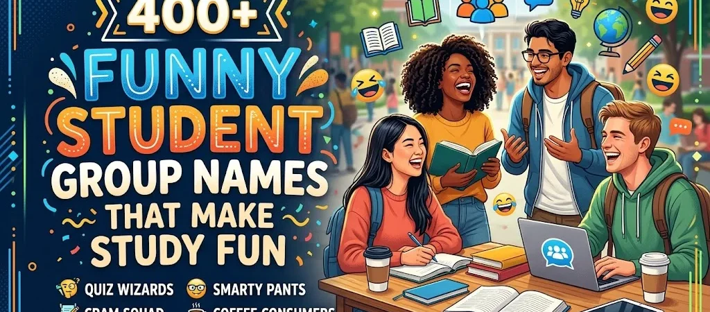 400+Funny Student Group Names That Make Study Fun