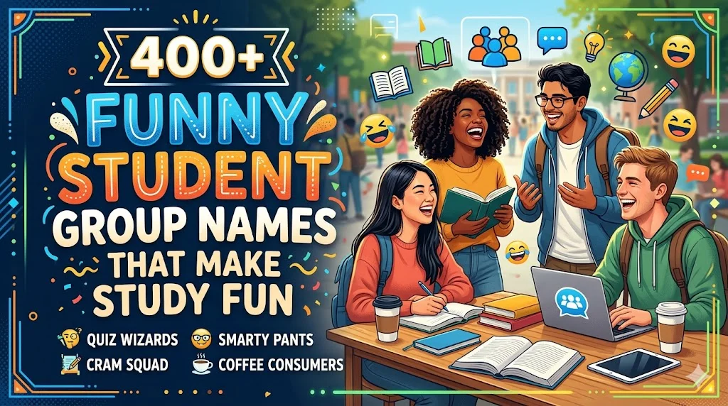 400+Funny Student Group Names That Make Study Fun