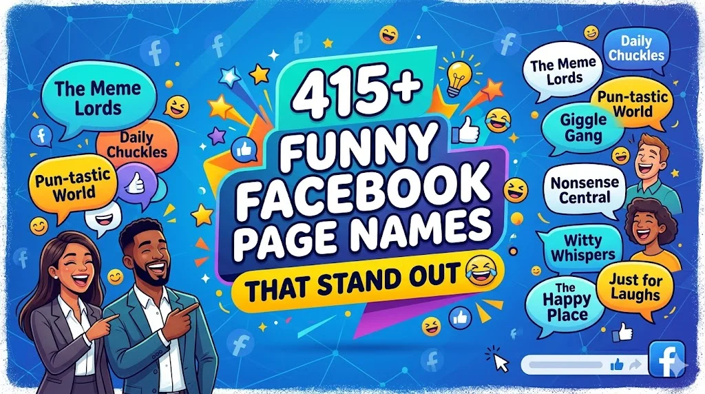 415+Funny Facebook Page Names That Stand Out 😆