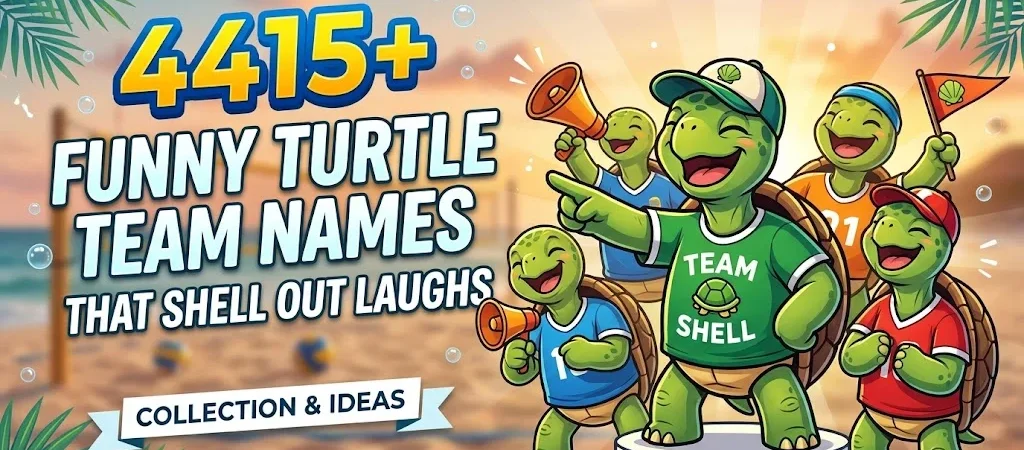 415+Funny Turtle Team Names That Shell Out Laughs