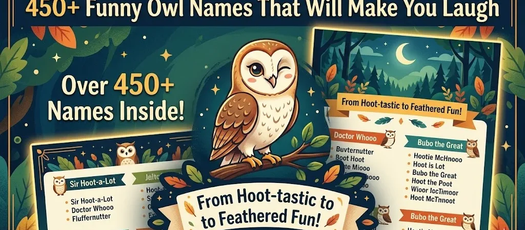 450+Funny Owl Names That Will Make You Laugh