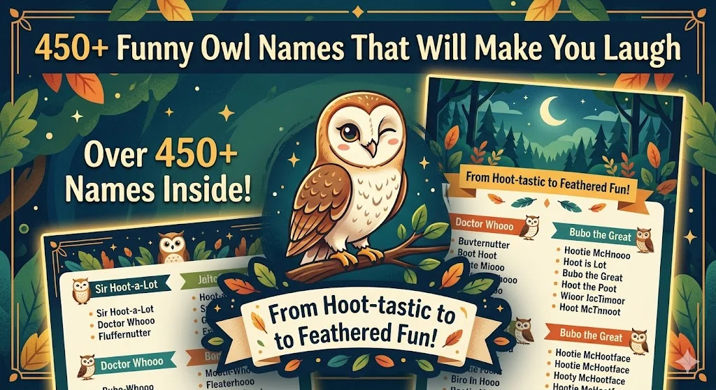 450+Funny Owl Names That Will Make You Laugh