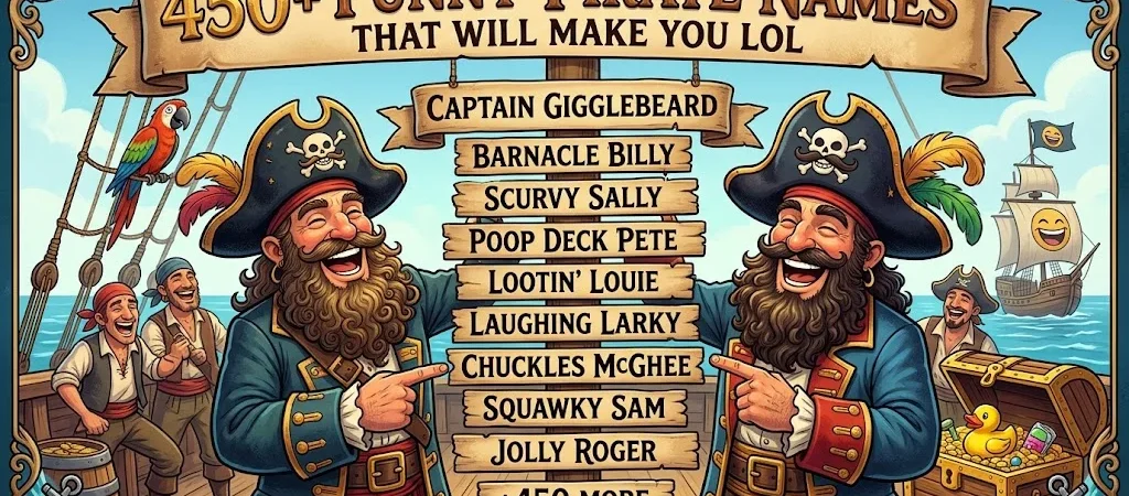 450+Funny Pirate Names That Will Make You LOL