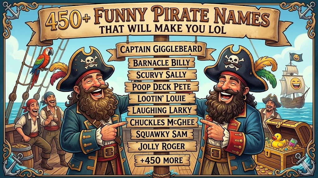 450+Funny Pirate Names That Will Make You LOL
