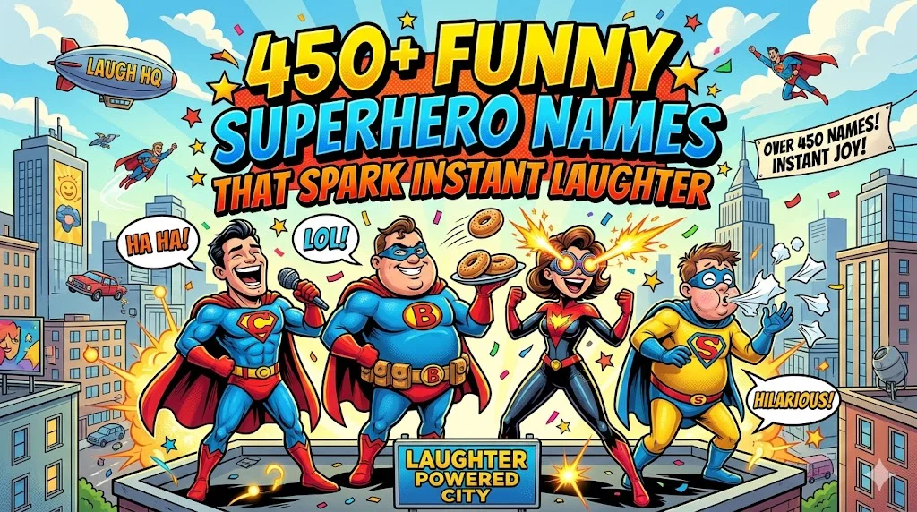 450+Funny Superhero Names That Spark Instant Laughter