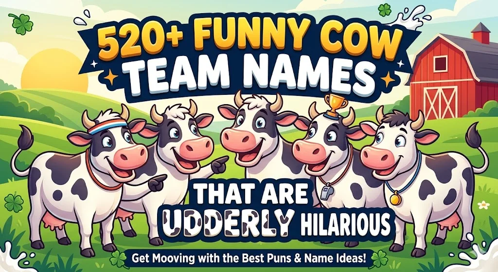 520+ Funny Cow Team Names That Are Udderly Hilarious
