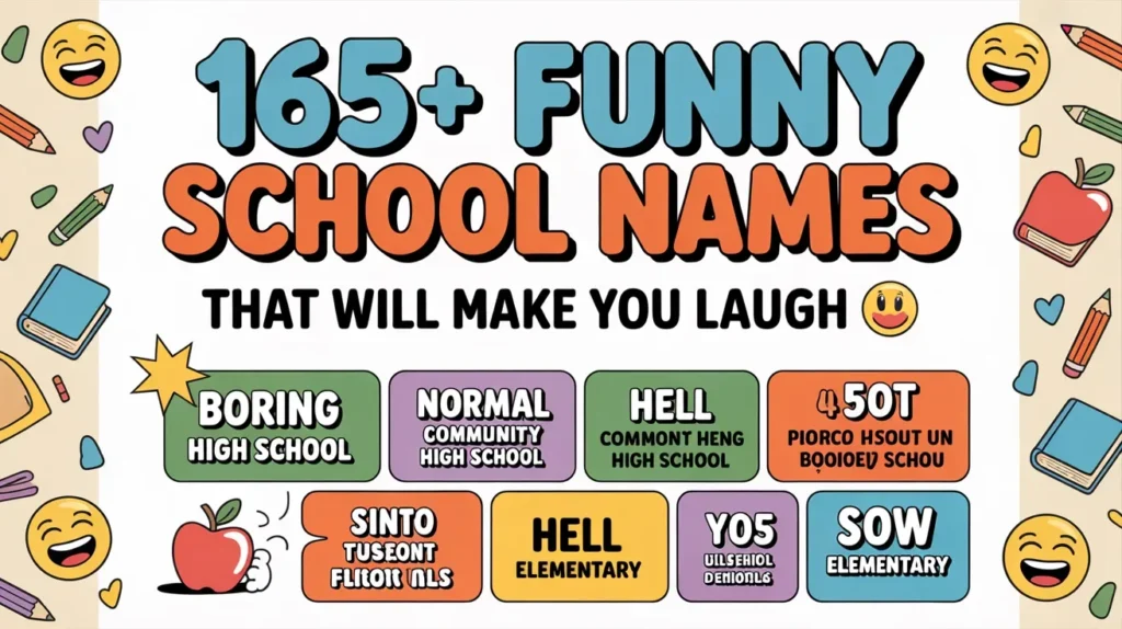 165+Funny School Names That Will Make You Laugh 😂