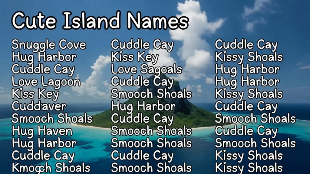 Adorable and Funny Cute Island Names Youβll Love