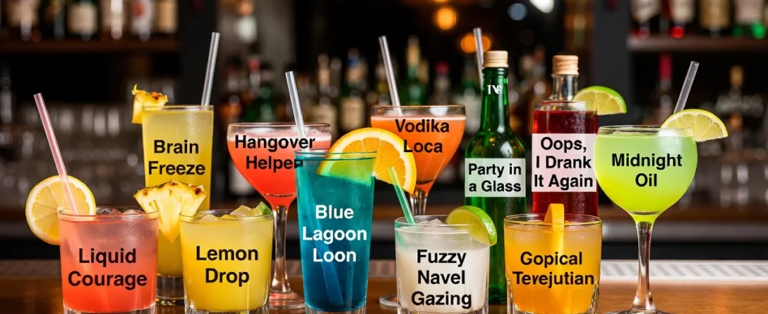 175+Funny Cocktail Names That Will Make You Laugh
