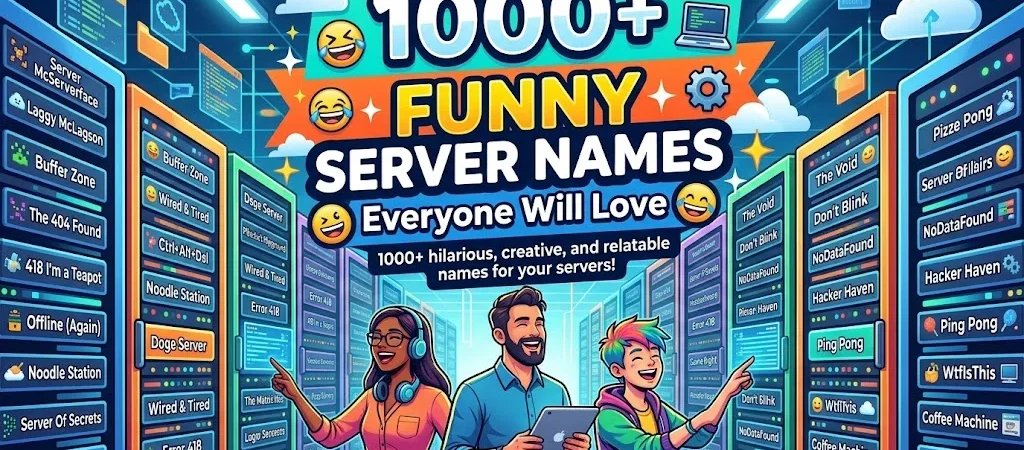 1000+Funny Server Names Everyone Will Love 😂