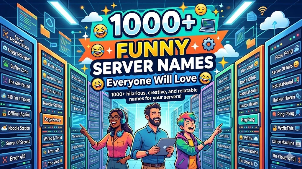 1000+Funny Server Names Everyone Will Love 😂