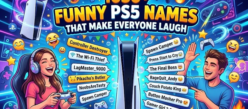 1050+Funny PS5 Names That Make Everyone Laugh