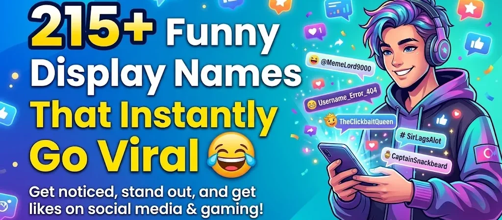 215+Funny Display Names That Instantly Go Viral 😂