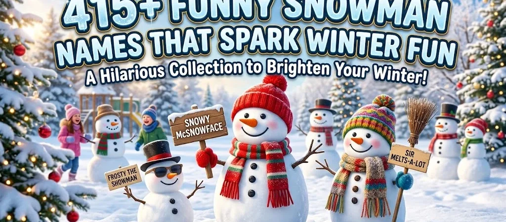 415+Funny Snowman Names That Spark Winter Fun ☃️