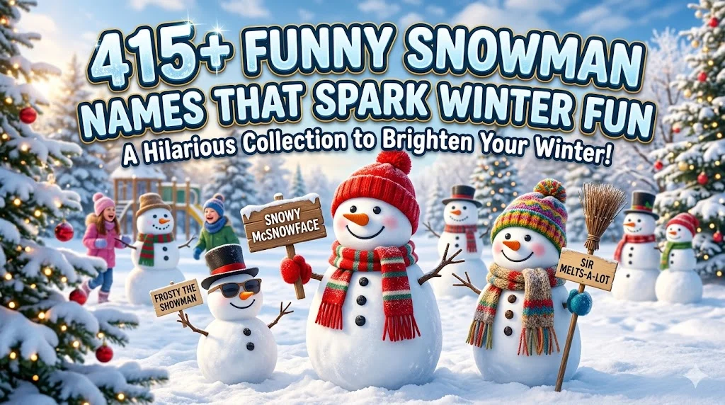 415+Funny Snowman Names That Spark Winter Fun ☃️