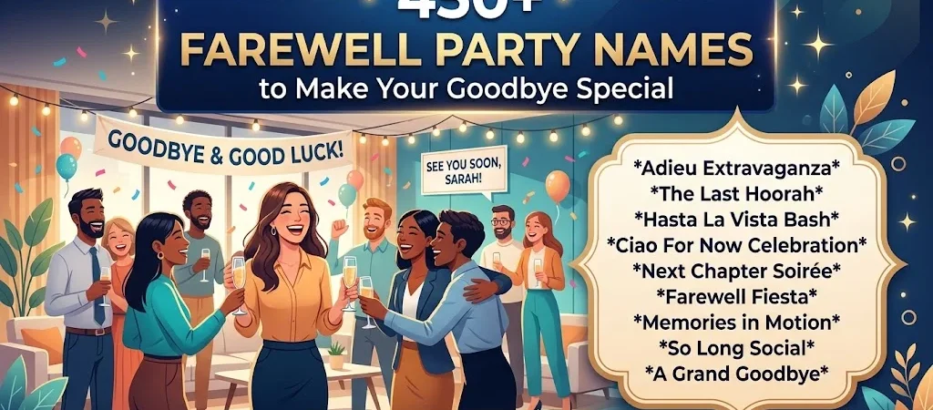450+Farewell Party Names to Make Your Goodbye Special