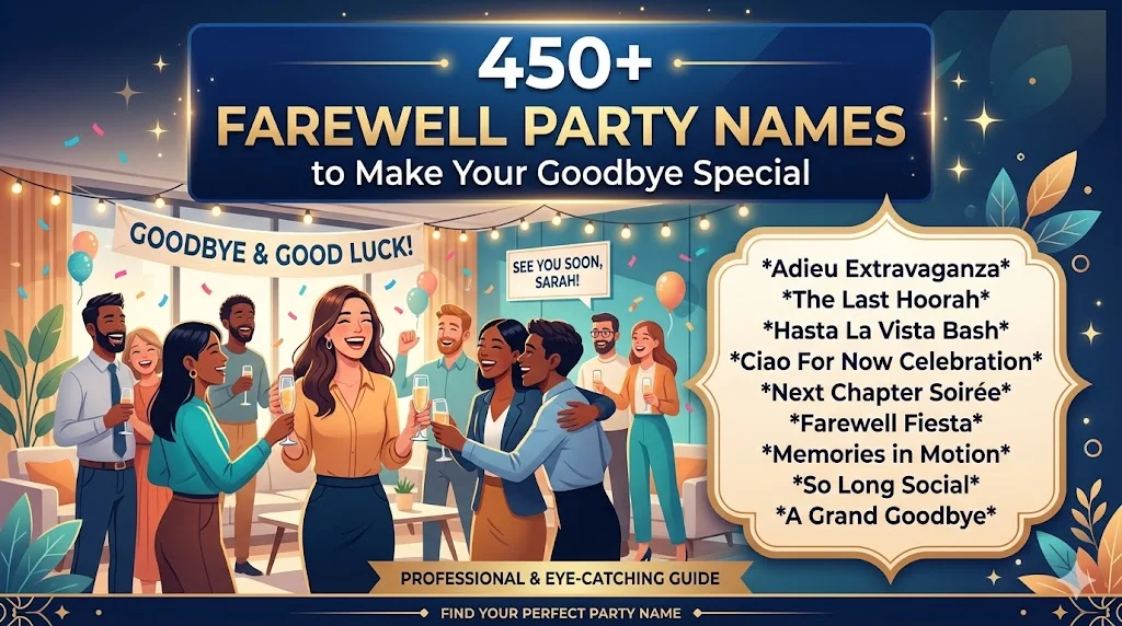 450+Farewell Party Names to Make Your Goodbye Special
