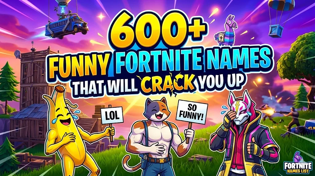 600+Funny Fortnite Names That Will Crack You Up