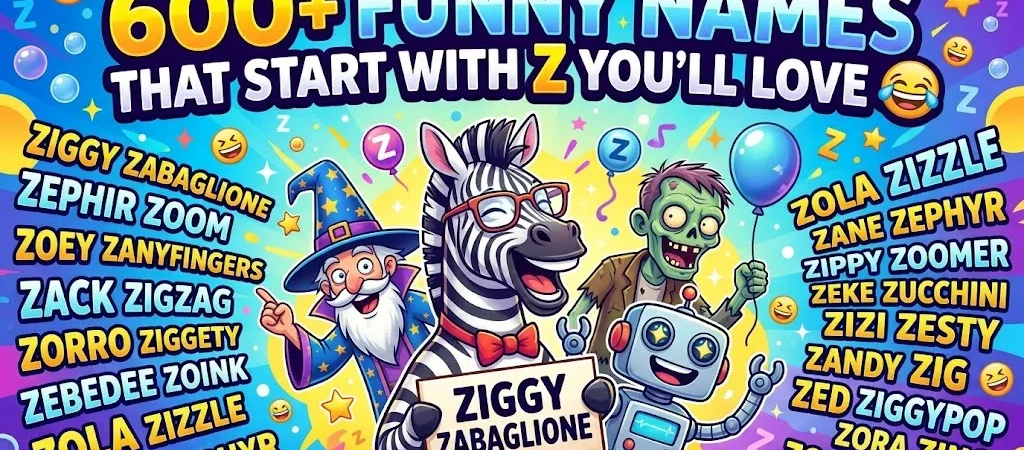 600+Funny Names That Start With Z Youโll Love ๐