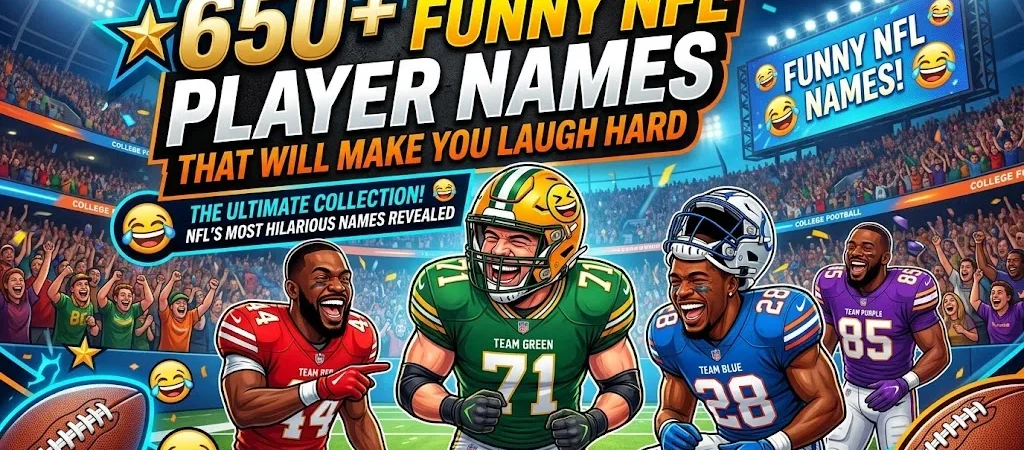 650+Funny NFL Player Names That Will Make You Laugh Hard