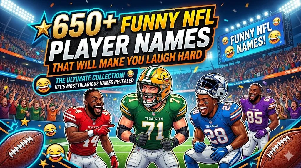 650+Funny NFL Player Names That Will Make You Laugh Hard