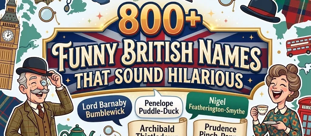 800+Funny British Names That Sound Hilarious