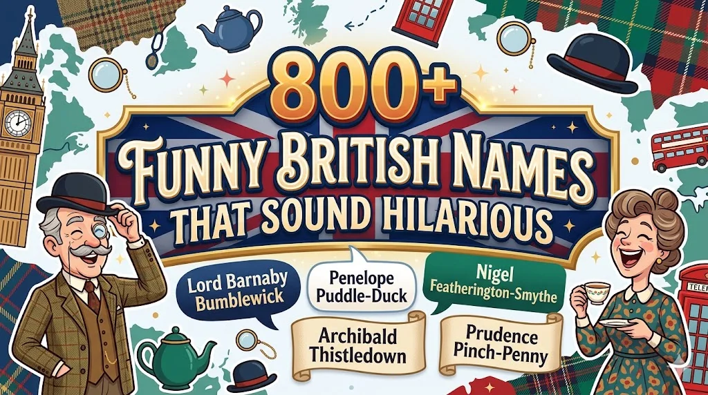 800+Funny British Names That Sound Hilarious