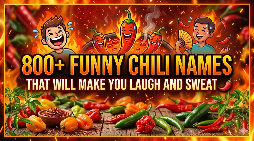 800+Funny Chili Names That Will Make You Laugh and Sweat🌶️