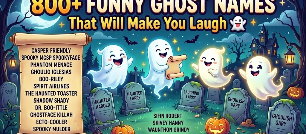 800+Funny Ghost Names That Will Make You Laugh ๐ป