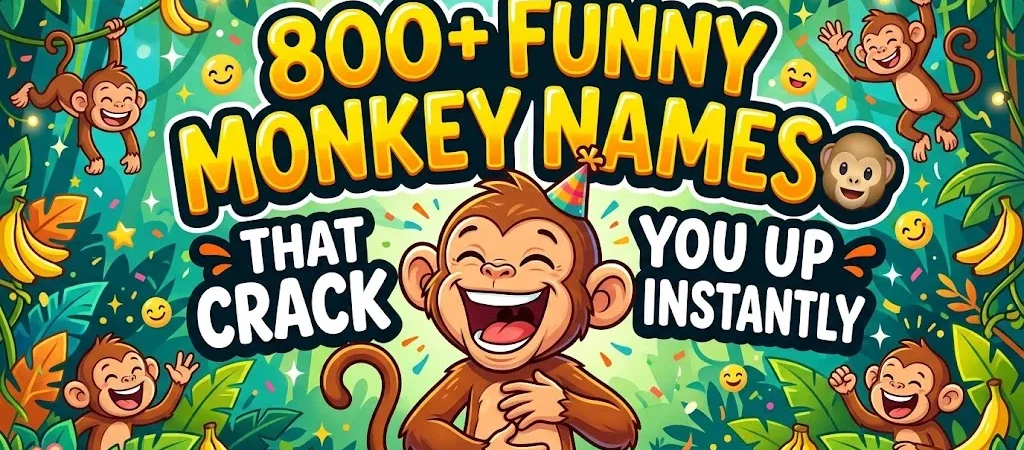 800+Funny Monkey Names That Crack You Up Instantly🐵