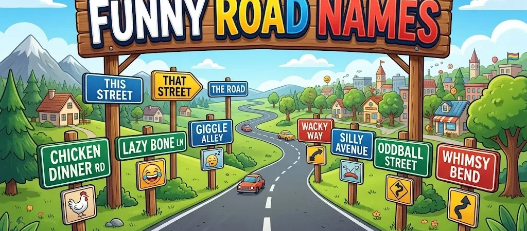 800+Funny Road Names That Will Make You Laugh Instantly ๐