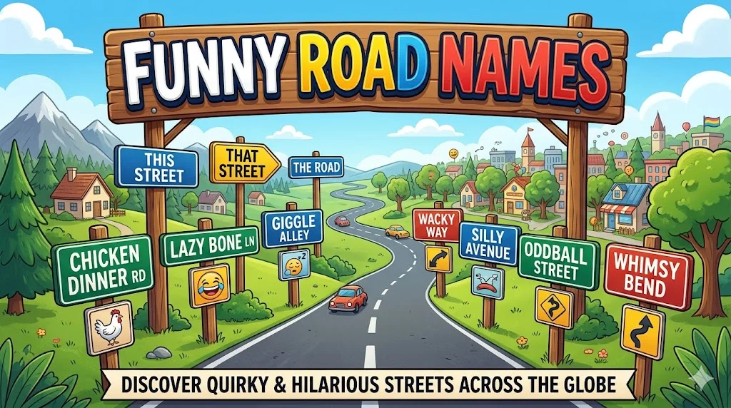800+Funny Road Names That Will Make You Laugh Instantly 😂